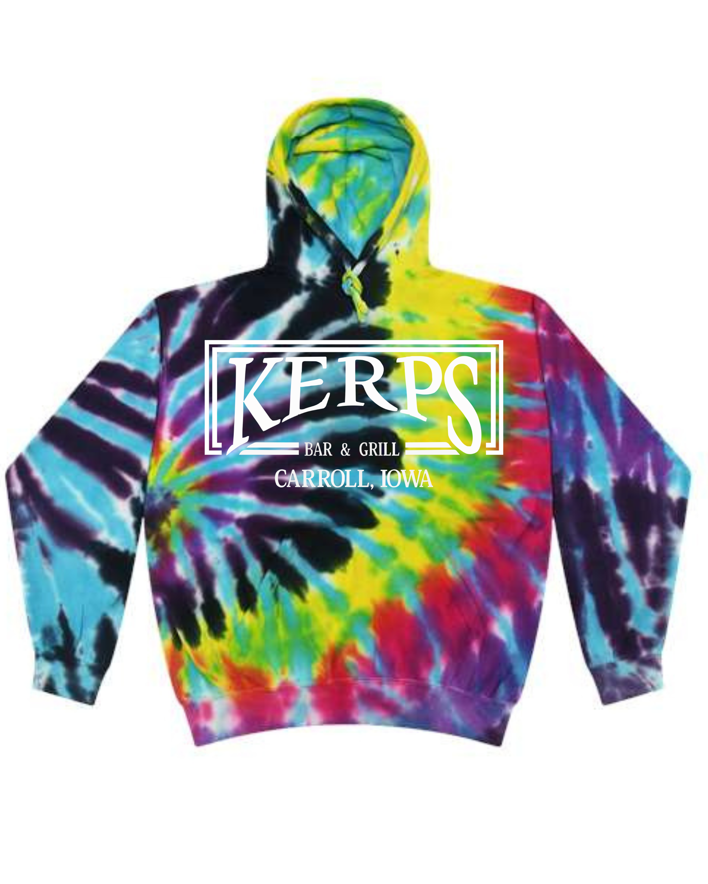 Kerps Tie-Dyed Fleece Hoodie Sweatshirt