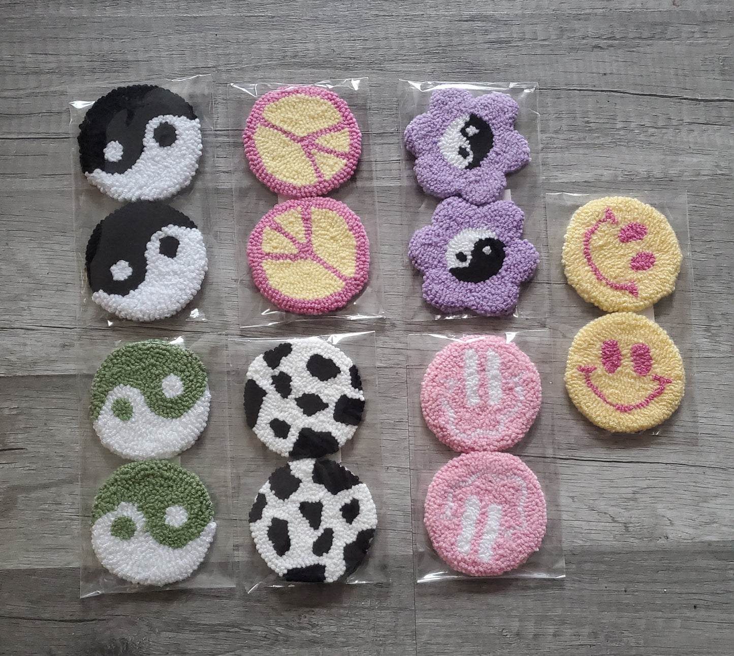 Punch Needle Car Coasters