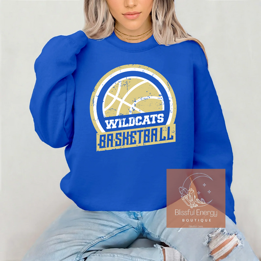 Wildcats Basketball Distressed
