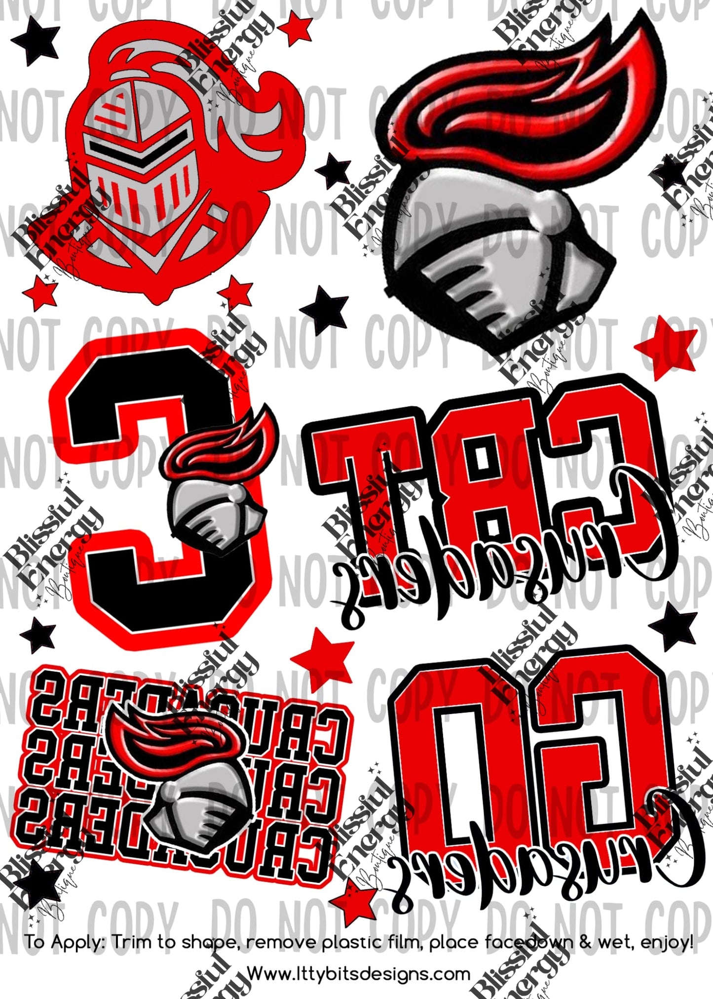 Crusaders Tattoo Sheet