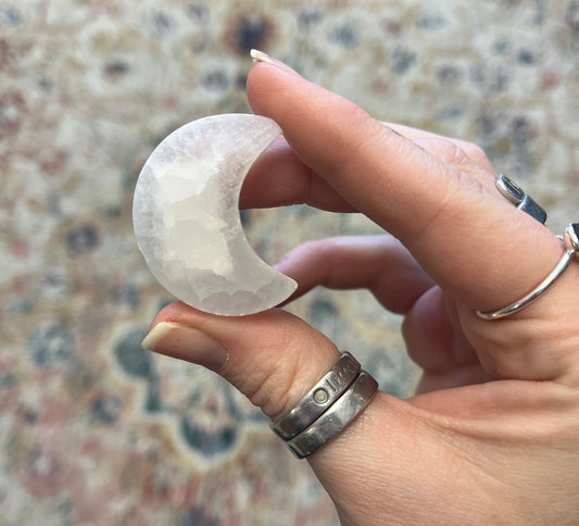 Small Selenite Moon