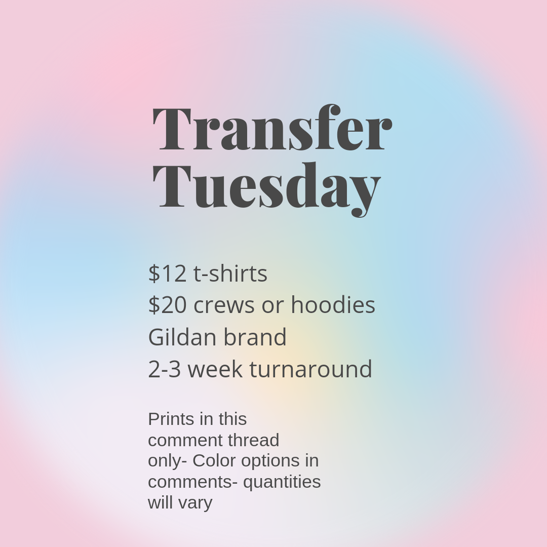 T-shirt Transfer Tuesday