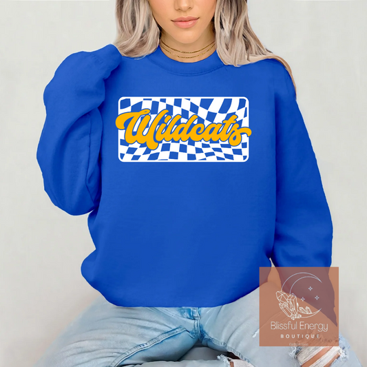 Retro Checkered Wildcats