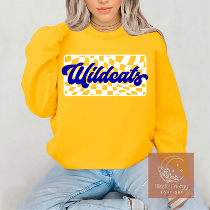 Retro Checkered Wildcats