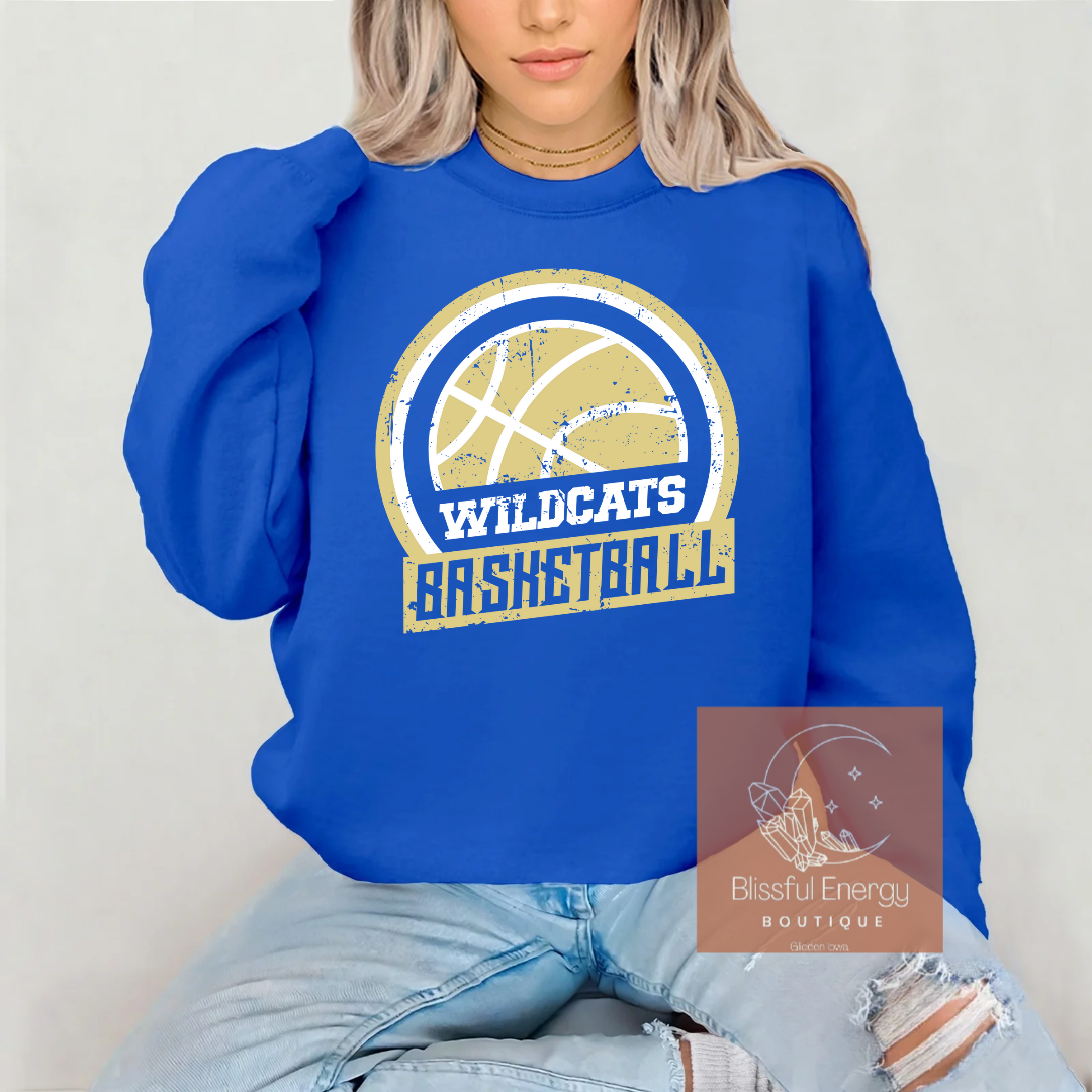 Wildcats Basketball Distressed