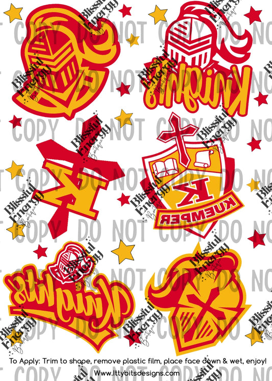 Knights Tattoo Sheet