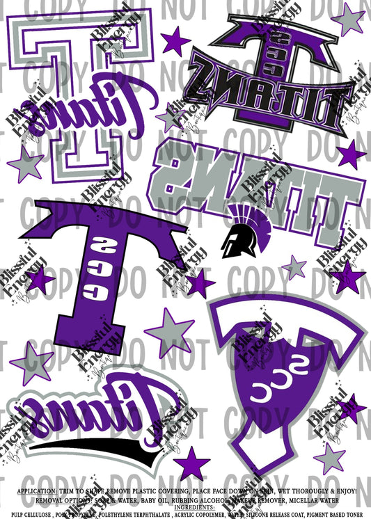 Titans Tattoo Sheet