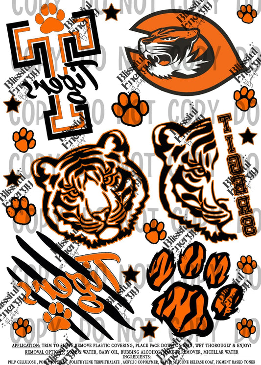 Tigers Tattoo Sheet