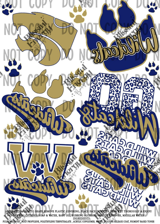 Wildcats Tattoo Sheet